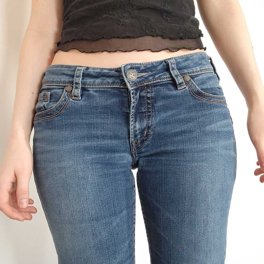 Vintage Y2K Suki Silver Jeans W30-L30 medium wash straight leg